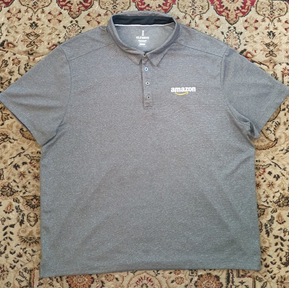 Amazon Essentials Men's Polo Shirt in Grey Size 2XL Performance Shirt